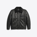 Noir Shearling Leather Jacket