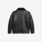 Noir Shearling Leather Jacket
