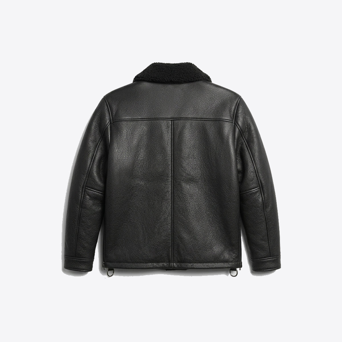 Noir Shearling Leather Jacket