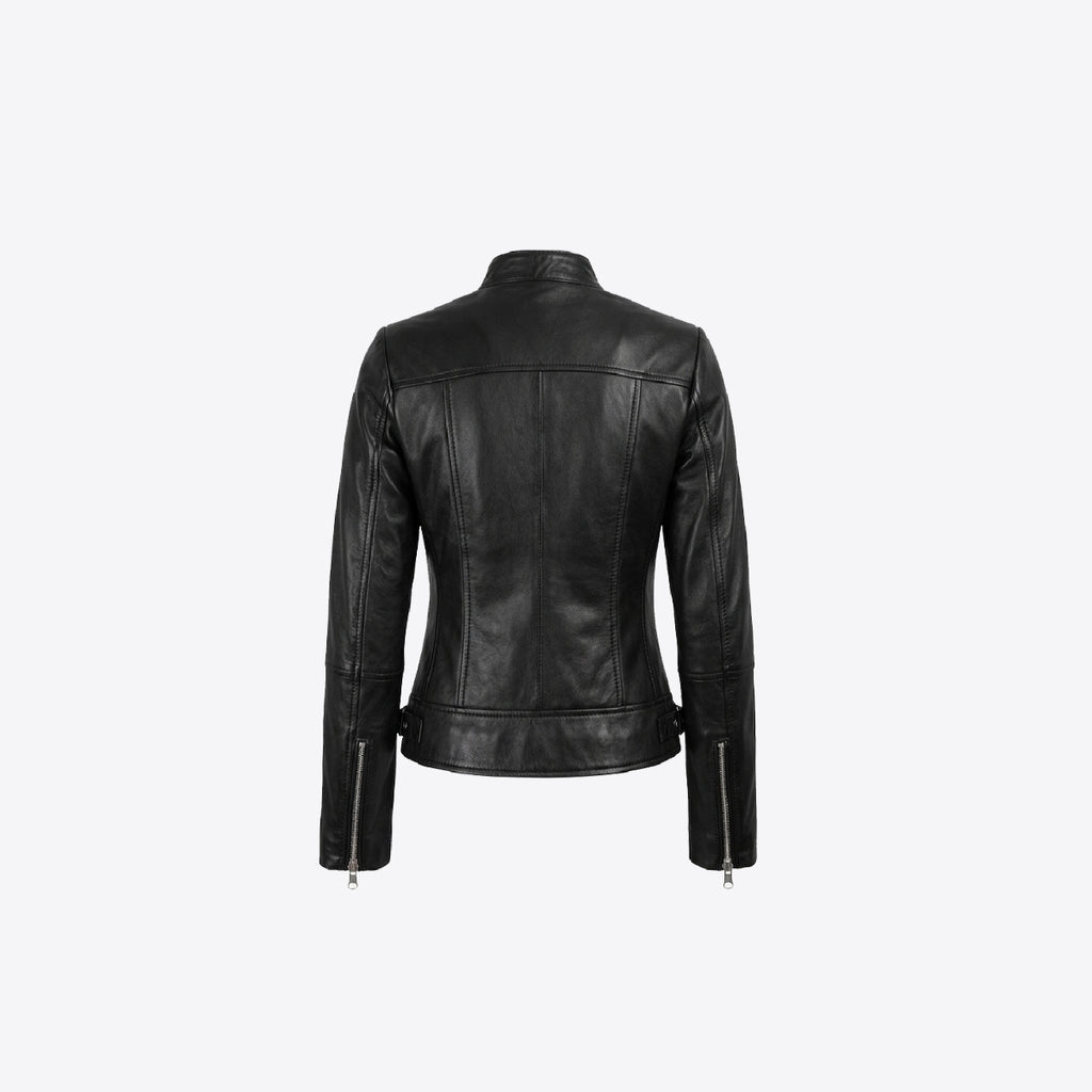 Noir Sculpt Leather Jacket