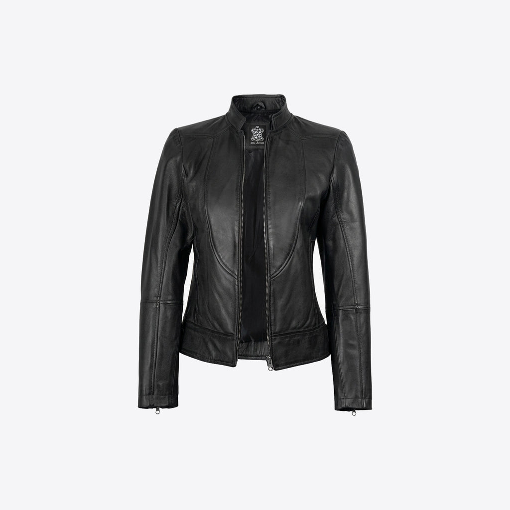 Noir Sculpt Leather Jacket
