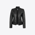 Noir Sculpt Leather Jacket